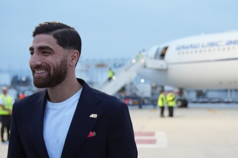 Iran’s World Cup players wear pins for victims of deadly strike on school as they arrive in Mexico