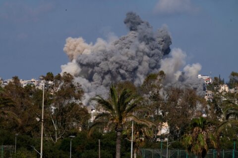 Israel strikes just south of Beirut ahead of second day of critical ceasefire talks
