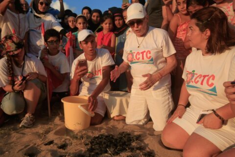 Mourners gather in Beirut to pay respects to Lebanese conservationist who died after Israeli strike