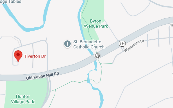 Map of Springfield single-vehicle crash