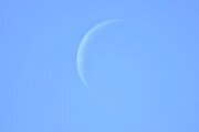 Venus is about to be occulted by the moon.