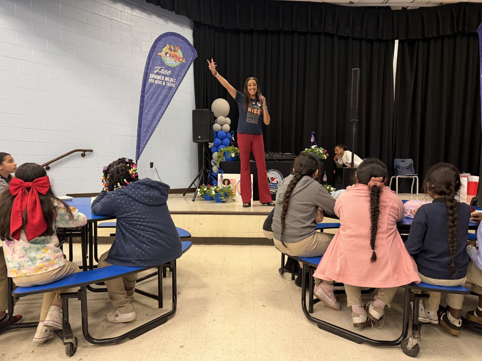 Christy Winters Scott speaking to students