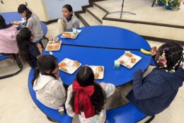 Prince George's County students enjoying lunch