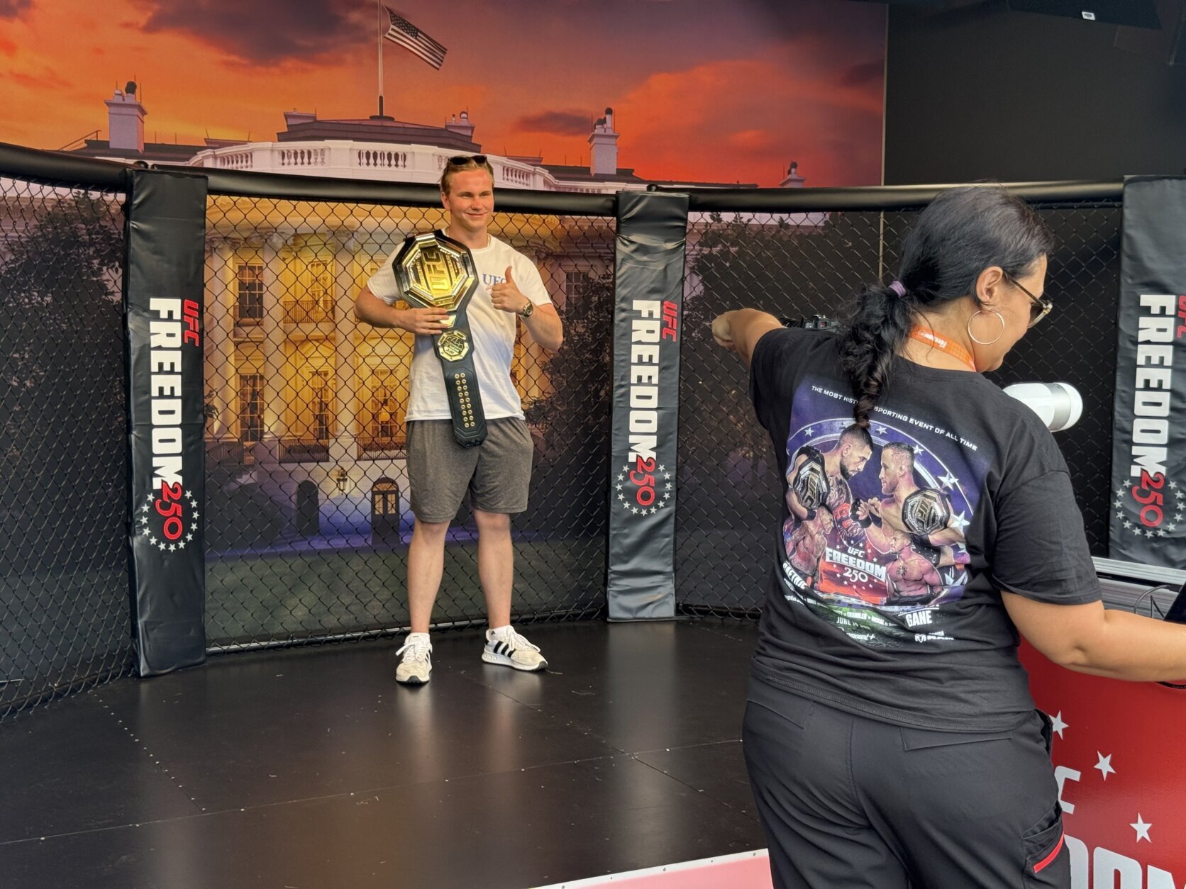 Man with UFC belt