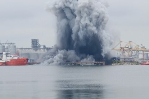 A Ukrainian maritime drone explodes at a Romanian Black Sea port. No injuries reported.