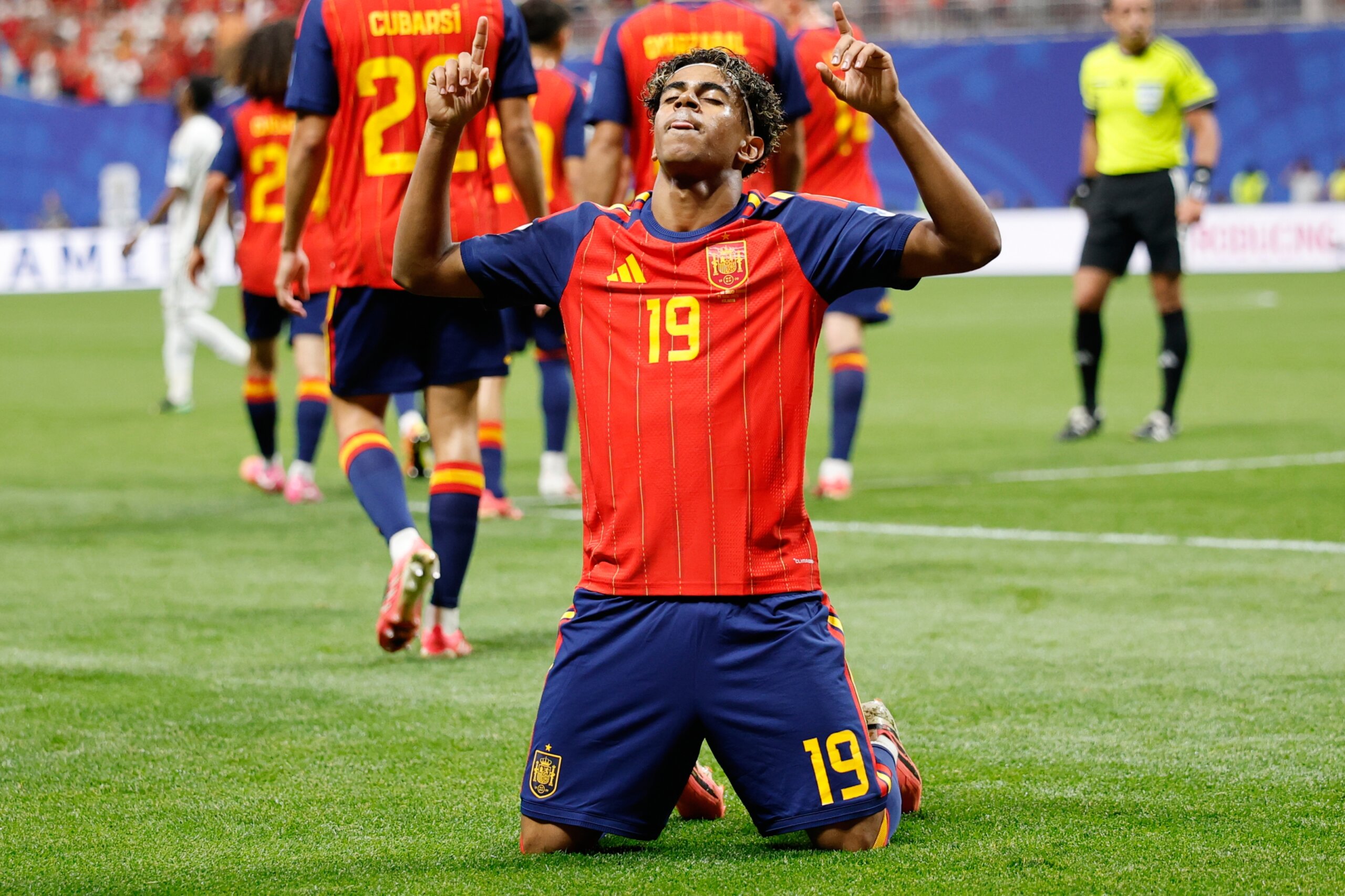 Spain star Lamine Yamal scores 10 minutes into his first start at the World Cup