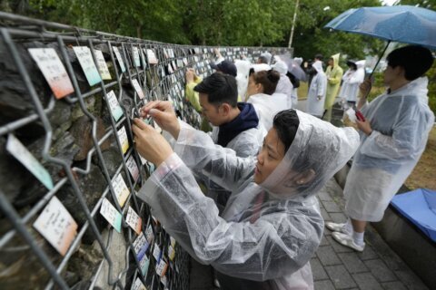 A wall of nametags at a South Korean park testifies to adoptees’ longing for their birth mothers
