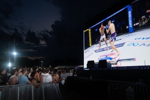 Logan Paul, Tkachuk brothers part of pre-fight festivities before a watch party on the Ellipse