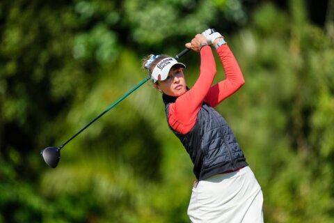 Nelly Korda seizes share of 3rd-round lead at US Women’s Open with late birdie spree