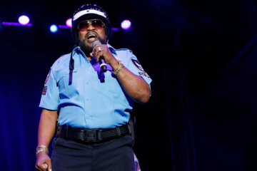 Victor Willis, lead singer of the disco group Village People whose hit “Y.M.C.A.” became a fixture at rallies for President Trump, has died, his wife and the band said July 1, 2026. (Photo by Andrew Chin/Getty Images)