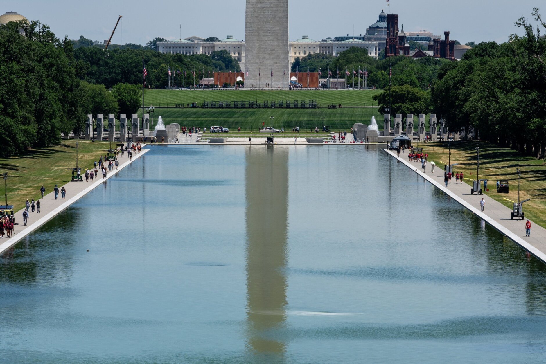 Reflecting pool after renovations