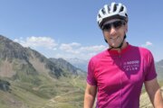 American University Interim President David Marchick on a less hilly part of his fundraising ride through the Pyrenees.