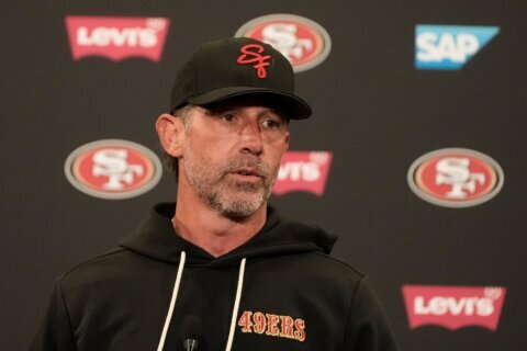 49ers coach Kyle Shanahan hurt in a car crash, limited as training camp opens
