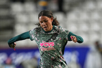 Trinity Rodman of The United States' Washington Spirit controls the ball during the Women's CONCACAF Champions Cup final soccer match against Mexico's America in Pachuca, Mexico, Saturday, May 23, 2026.(AP Photo/Fernando Llano)