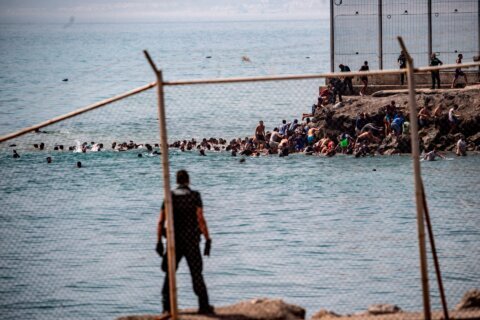 ‘Absolute chaos’ as thousands of people breach Morocco’s border with Spain’s Ceuta