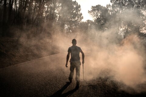 The Latest: Fire crews in southwest France battle massive blaze as they face extreme temperatures