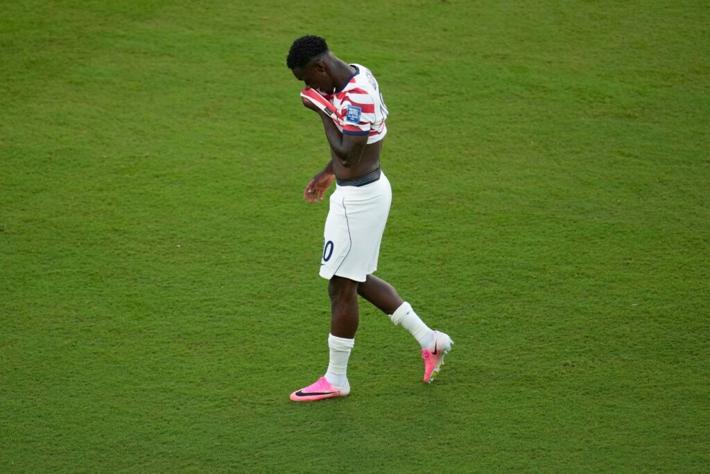 US striker Folarin Balogun says a yellow card, not red card, would have been ‘fair’ at the World Cup