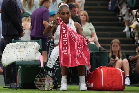 Serena Williams tweaked her knee during Wimbledon return at age 44 but still aims to play doubles