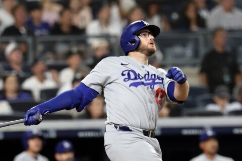 Max Muncy hits 2-run homer off Gerrit Cole in 7th to lift Dodgers over Yankees 2-1 in series opener