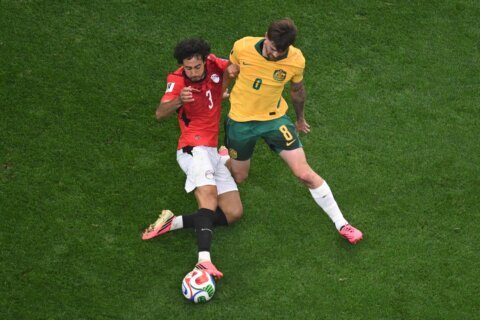 Egypt and Australia head to extra time at the World Cup after playing to a 1-1 draw in regulation