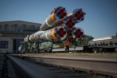 US-Russian crew blast off for 8-month stint on the International Space Station