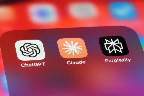 Shanghai,China-May 6th 2024: OpenAI ChatGPT, Anthropic Claude and Perplexity mobile APP icons on screen. Assorted AI chatbots