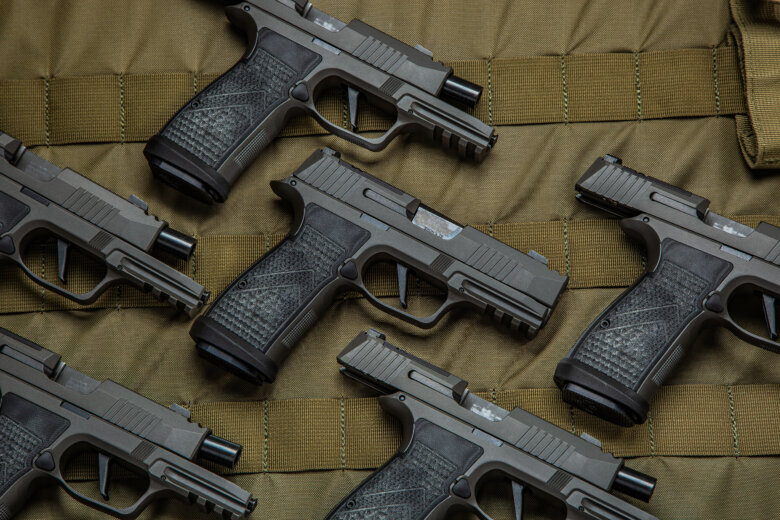 Collection of black handguns