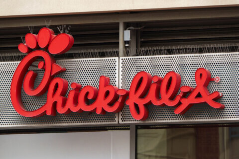 Chick-fil-A sign in red cursive