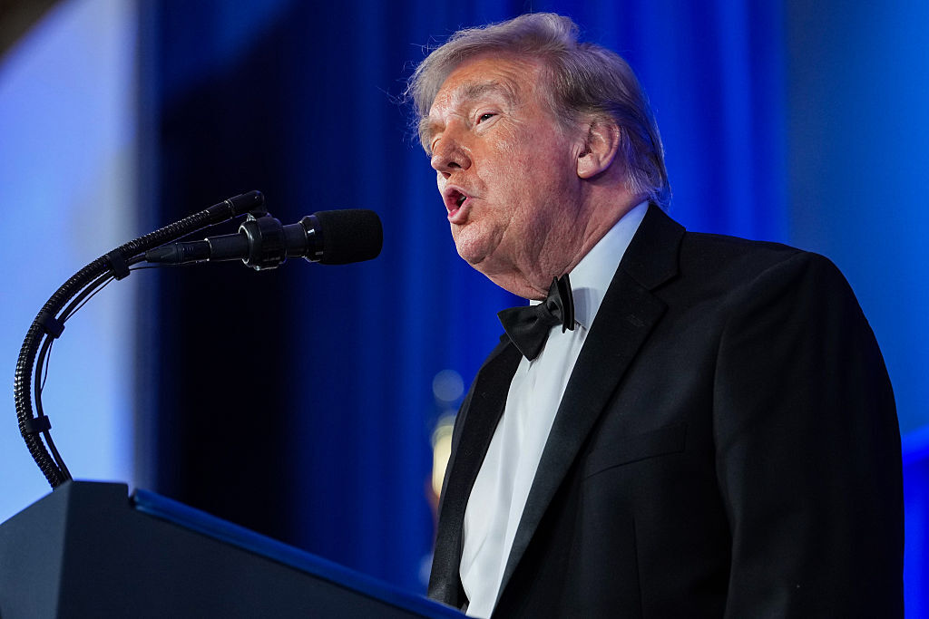 Trump speaks at White House Correspondents’ Dinner, in redo after April attack