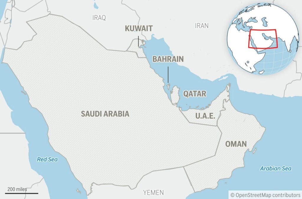 Tanker set ablaze after being struck by projectile in the Strait of Hormuz off the coast of Oman