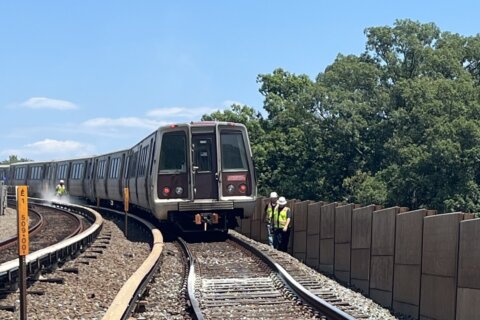 Metrorail car derails near College Park, Md. with 11 on board