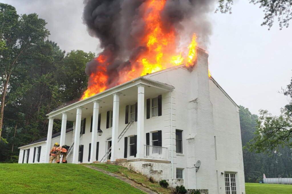 Lightning strike sparks $850K house fire in Montgomery County and displaces 5