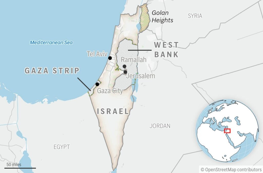 Israeli strike on funeral kills 7 and wounds 22 in Gaza, local hospital says