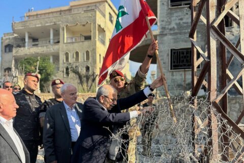 Lebanon’s prime minister tours shattered southern village, calls for Israeli military withdrawal
