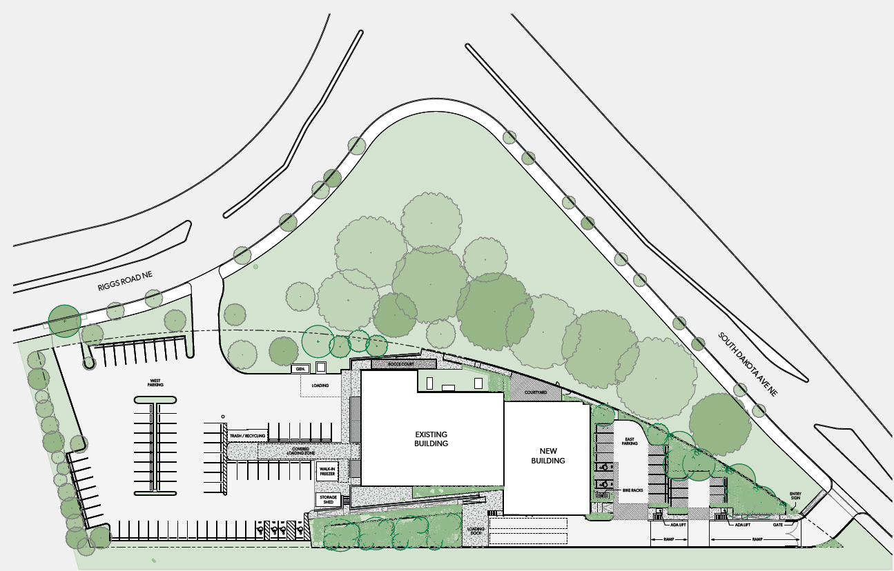 map of a layout of a facility