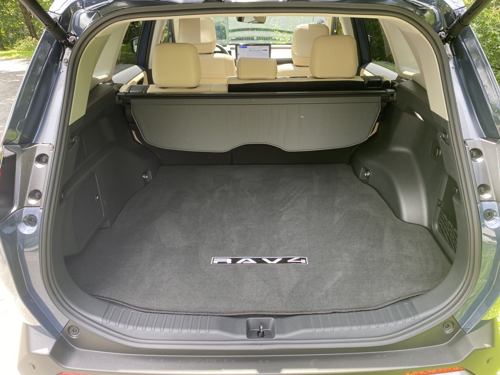a car's trunk interior