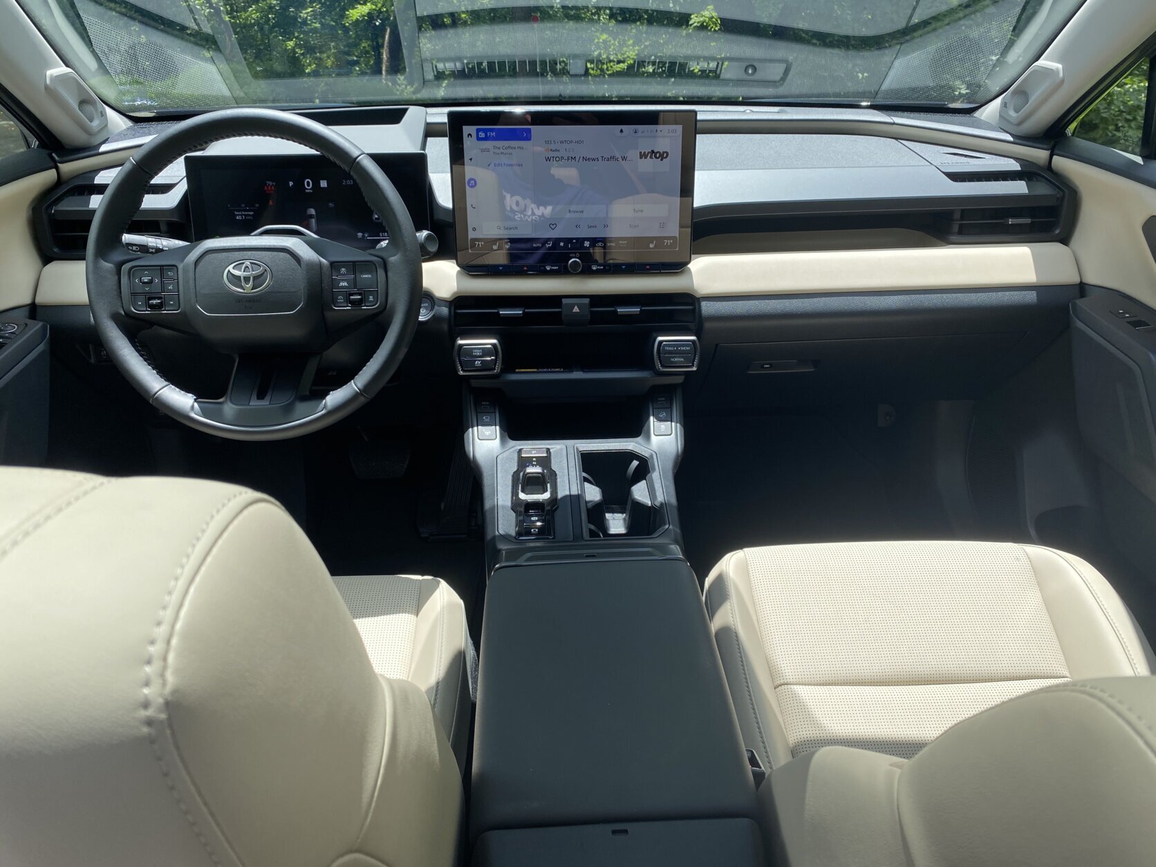 view of car's front seats seen from back seat