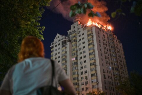 Russian missiles and drones kill 8 and cause damage across Ukraine capital