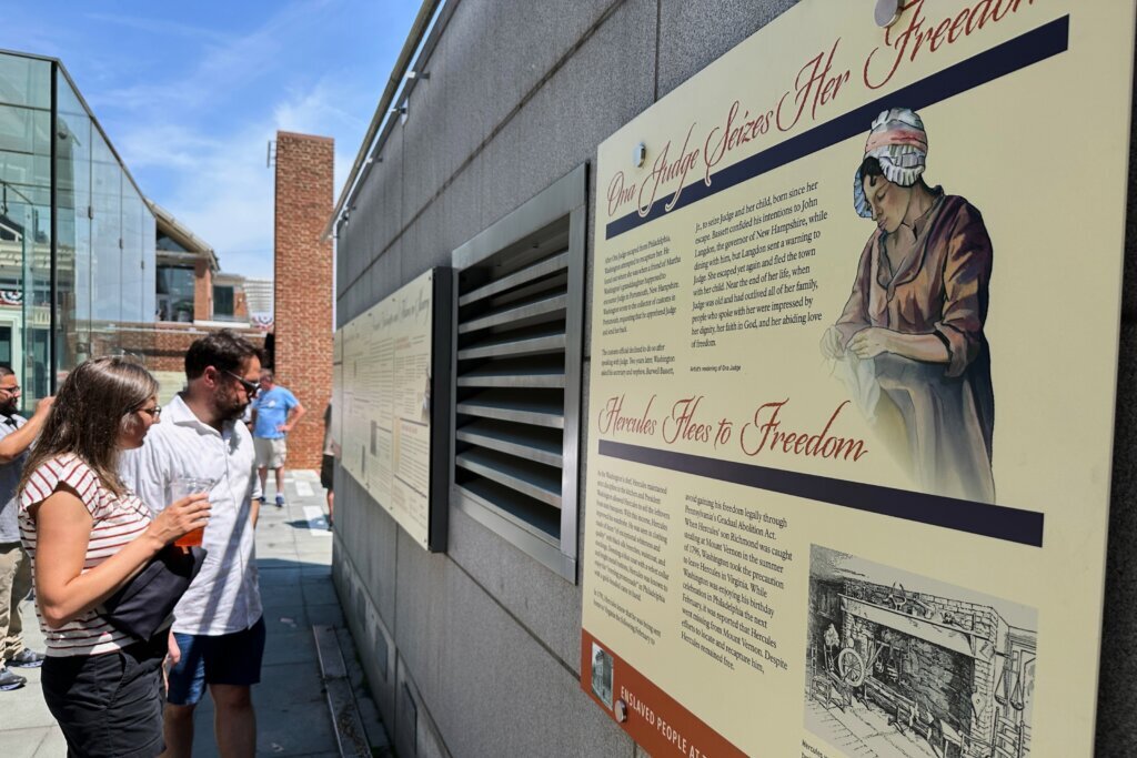 Federal government replaces slavery exhibition at Washington’s home in Philadelphia
