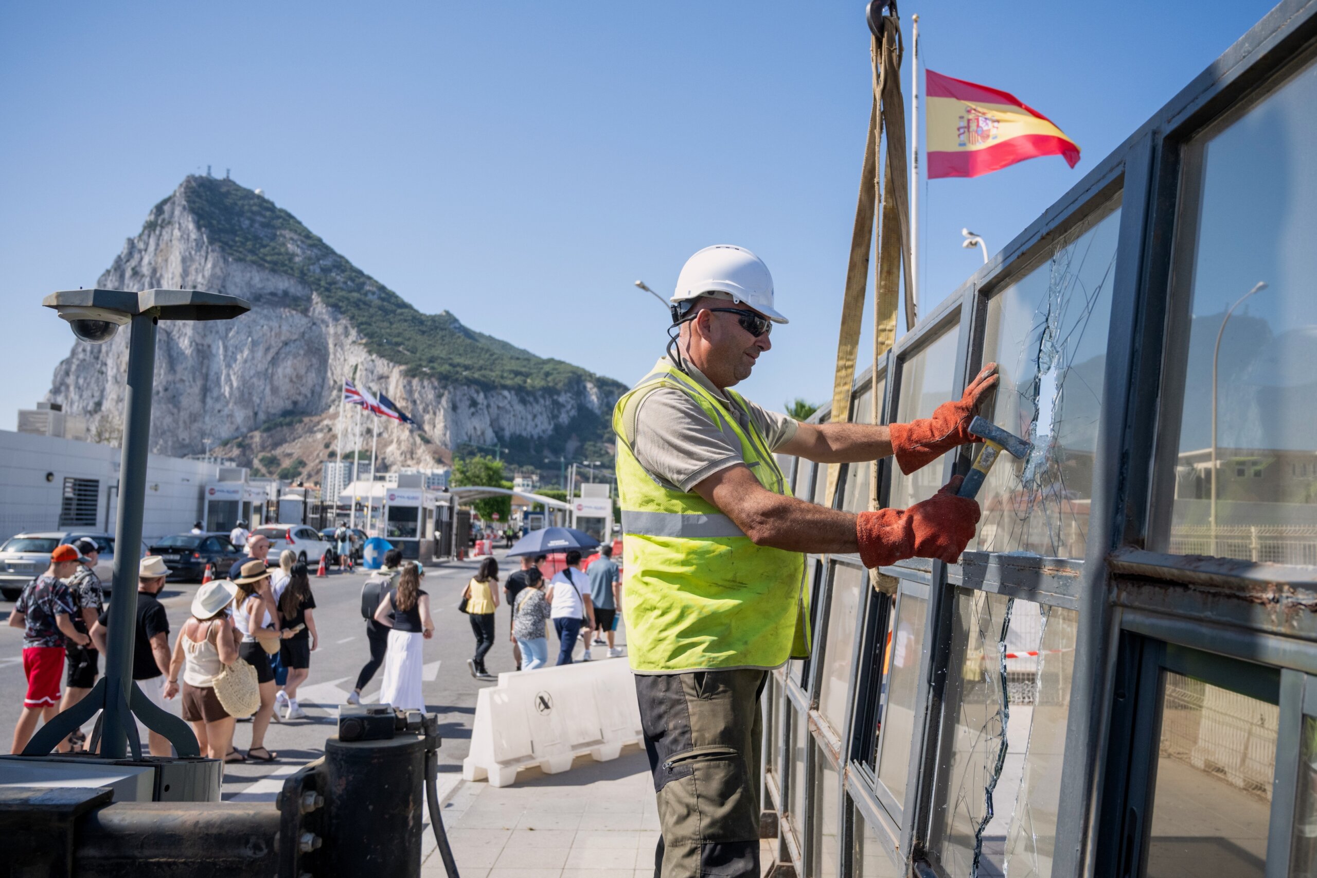 Gibraltar ushers in a new era as British territory’s border fence with Spain is removed