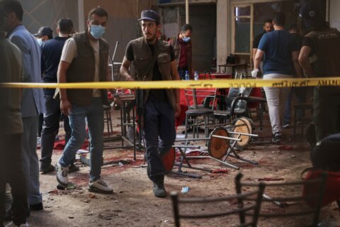 Explosive device goes off in cafe in Syria’s capital, killing at least 9 people