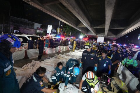 Fire breaks out at a pub in Bangkok, killing at least 27 people, officials say