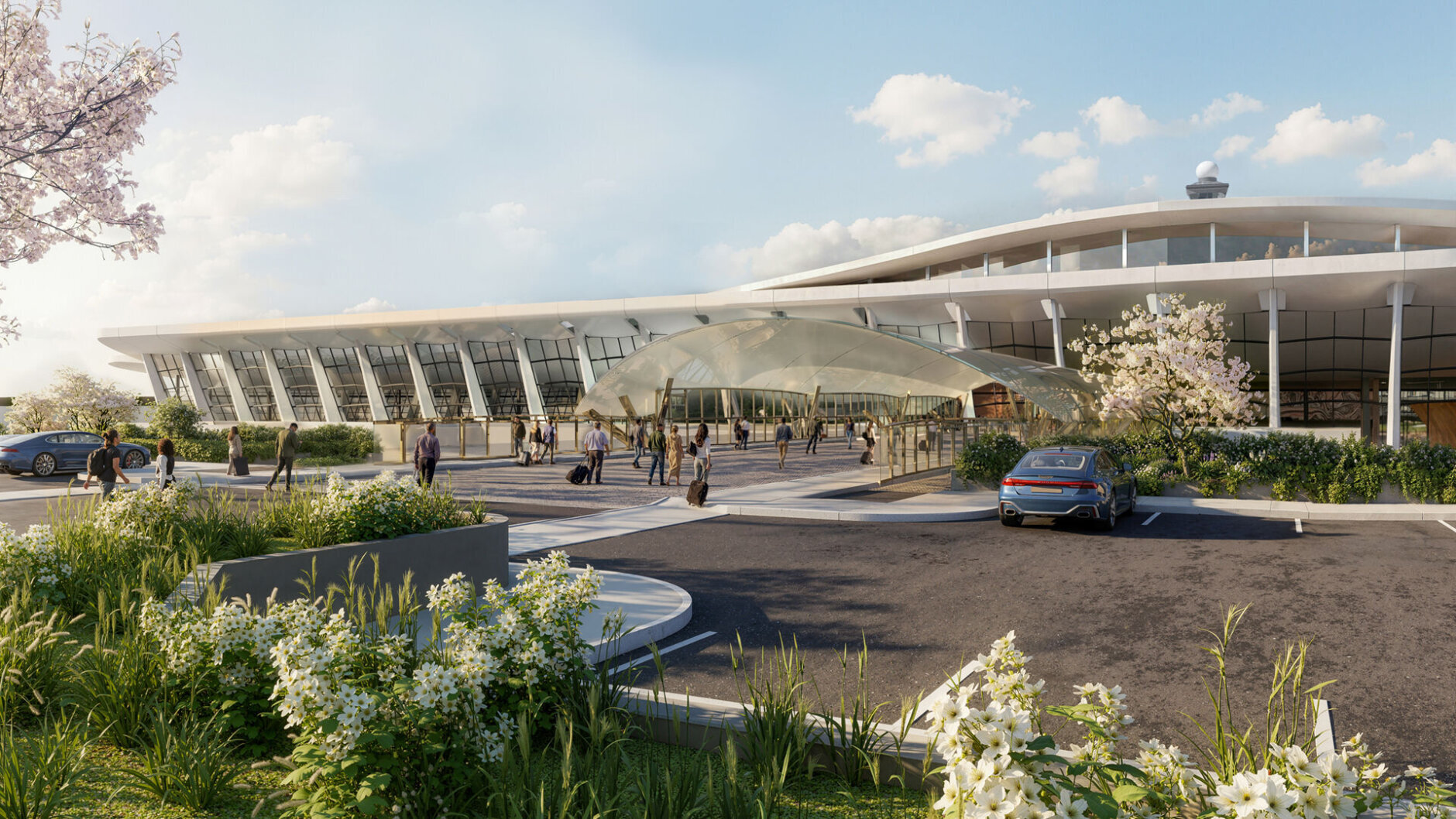 rendering of airport renovations
