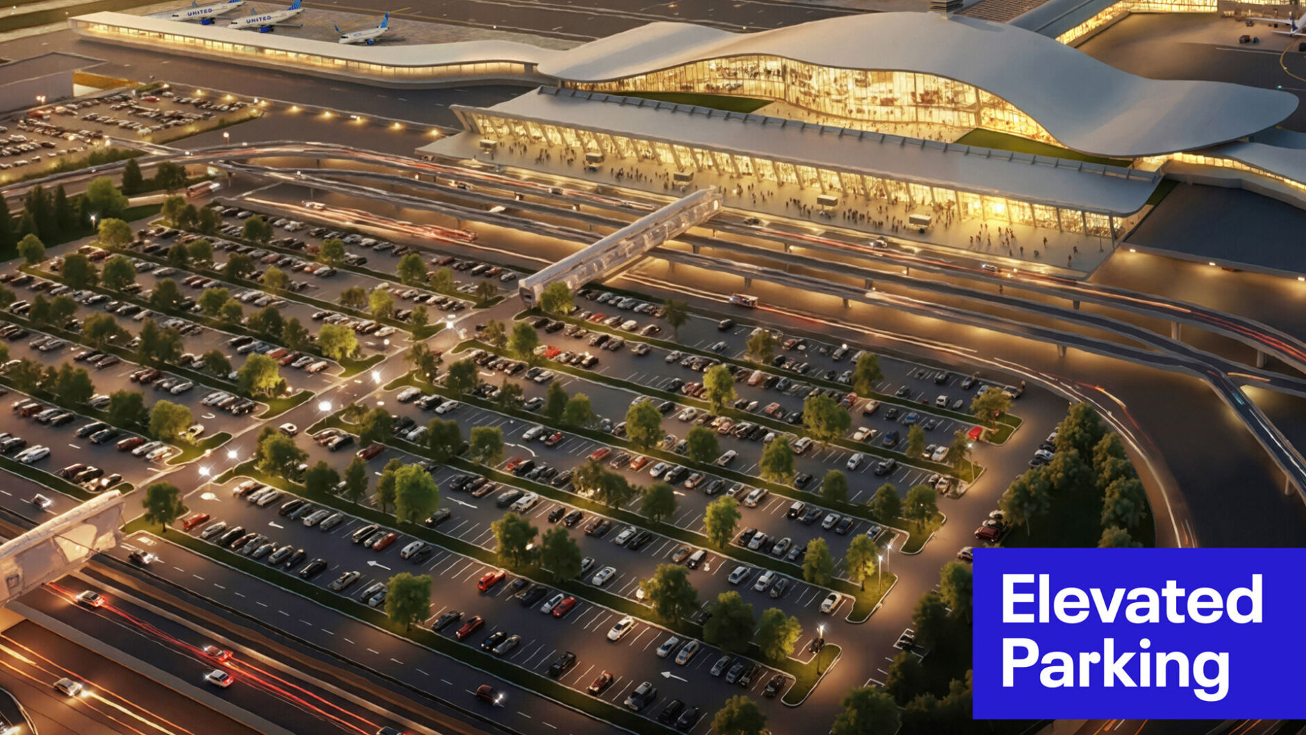 rendering of airport renovations