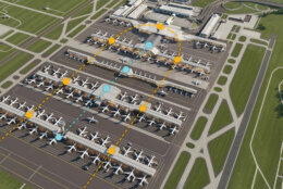rendering of airport renovations