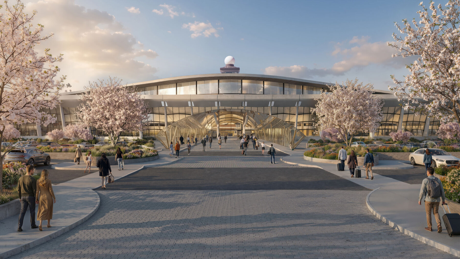 rendering of airport renovations