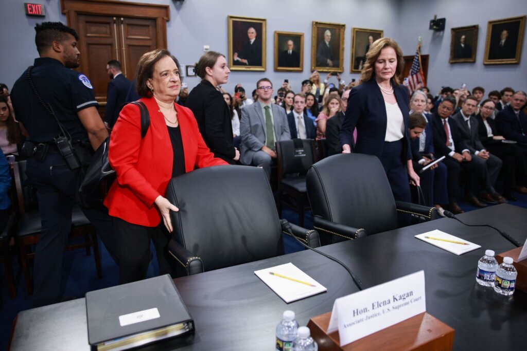 Justices Kagan and Barrett discuss security, emergency docket and ethics in rare appearance before Congress
