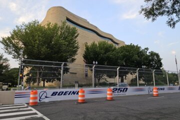 National Museum of the American Indian being fenced off