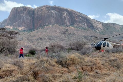 7 killed when helicopter on safari crashes in a remote part of northern Kenya, police say