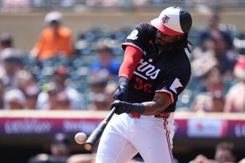 Roden hits a go-ahead double as the Twins rally to beat the Orioles 7-5
